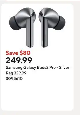 Staples Samsung Galaxy Buds3 Pro - Silver offer