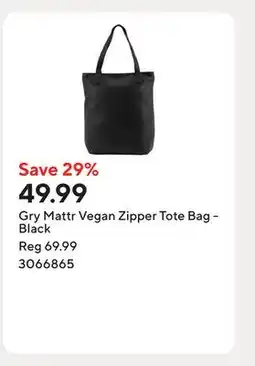 Staples Gry Mattr Vegan Zipper Tote Bag - Black offer
