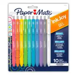 Staples Paper Mate Inkjoy Gel Bright! Pens - Assorted - 10 Pack offer