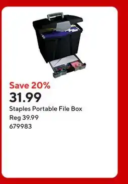 Staples Staples Portable File Box offer