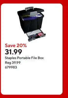 Staples Staples Portable File Box offer
