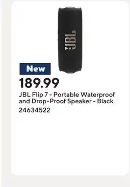 Staples JBL Flip 7 - Portable Waterproof and Drop-Proof Speaker - Black offer