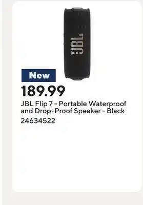 Staples JBL Flip 7 - Portable Waterproof and Drop-Proof Speaker - Black offer