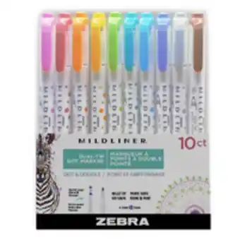 Staples Zebra Mildliner Dual-tip Dot & Doodle, 10 pk offer