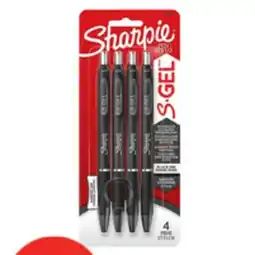 Staples Sharpie S-Gel 0.7mm Gel Pen, Black, 4 pk offer
