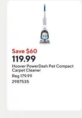 Staples Hoover PowerDash Pet Compact Carpet Cleaner offer
