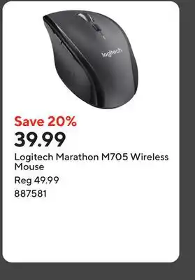 Staples Logitech Marathon M705 Wireless Mouse offer