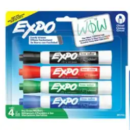 Staples Expo Chisel Fine or Ultra-Fine Dry Erase Markers, 4pk offer