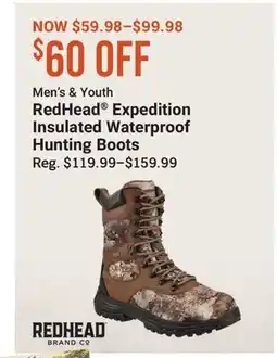 Cabela's RedHead Expedition Insulated Waterproof Hunting Boots offer