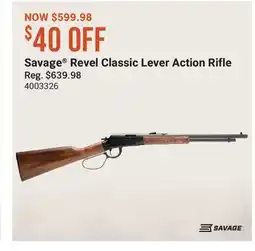 Cabela's Savage Revel Classic Lever Action Rifle offer