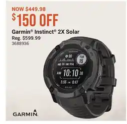 Cabela's Garmin Instinct 2X Solar offer