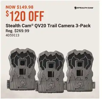 Cabela's Stealth Cam QV20 Trail Camera 3-Pack offer