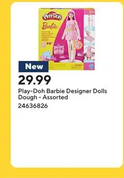 Staples Play-Doh Barbie Designer Dolls Dough - Assorted offer