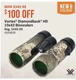 Cabela's Vortex Diamondback HD 10x42 Binoculars offer