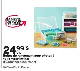 Michaels Boîtes de rangement pour photos à 16 compartiments d'Ordonnez simplement offer