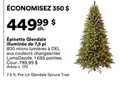 Michaels Épinette Glendale illuminée de 7,5 pi offer