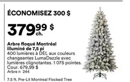 Michaels Arbre floqué Montréal illuminé de 7,5 pi offer
