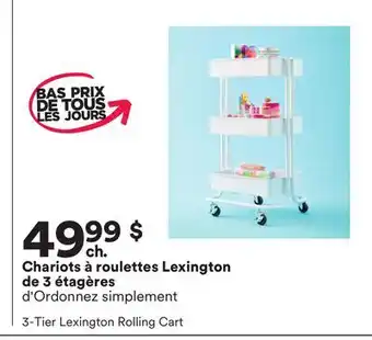 Michaels Chariots à roulettes Lexington de 3 étagères d'Ordonnez simplement offer