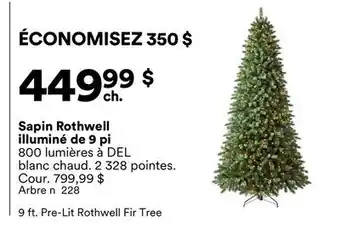 Michaels Sapin Rothwell illuminé de 9 pi offer