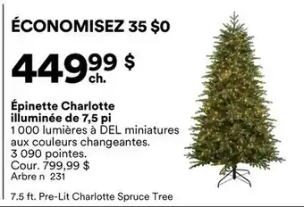 Michaels Épinette Charlotte illuminée de 7,5 pi offer