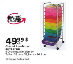 Michaels Chariot à roulettes de 10 tiroirs offer