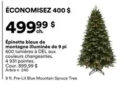 Michaels Épinette bleue de montagne illuminée de 9 pi offer