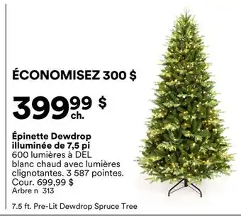Michaels Épinette Dewdrop illuminée de 7,5 pi offer