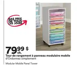 Michaels Tour de rangement à panneau modulaire mobile d'Ordonnez simplement offer