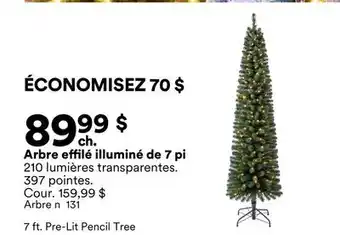 Michaels Arbre effilé illuminé de 7 pi offer