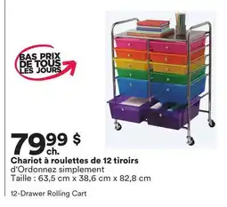 Michaels Chariot à roulettes de 12 tiroirs d'Ordonnez simplement offer