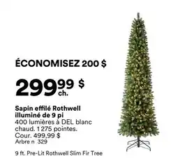 Michaels Sapin effilé Rothwell illuminé de 9 pi offer