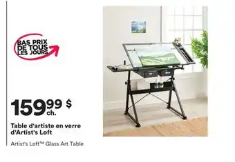 Michaels Table d'artiste en verre d'Artist's Loft offer