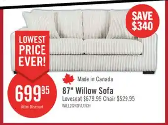 The Brick Willow 87 Light Grey Fabric Sofa with Track Arms and Reversible Seat and Back Cushions offer