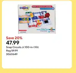 Staples Snap Circuits Jr 100-in-1 Kit offer