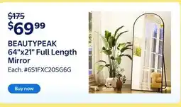 Walmart BEAUTYPEAK 64x21 Full Length Mirror offer