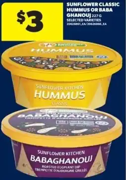 Real Canadian Superstore Sunflower classic hummus or baba ghanouj offer