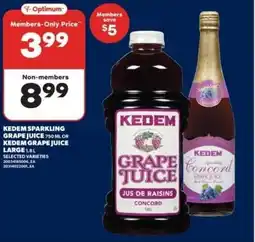 Real Canadian Superstore Kedem sparkling grape juice or kedem grape juice large offer