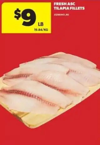 Real Canadian Superstore Fresh ASC tilapia fillets offer
