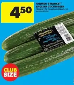 Real Canadian Superstore Farmer's market english cucumbers offer