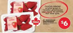 Real Canadian Superstore PC greenhouse strawberries offer