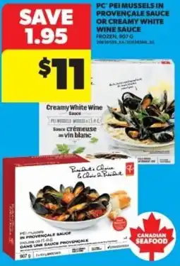 Real Canadian Superstore PC pei mussels in provençale sauce or creamy white offer