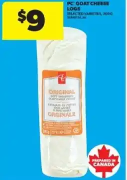 Real Canadian Superstore PC goat cheese logs offer