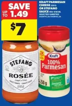 Real Canadian Superstore Kraft parmesan cheese or stefano sauce offer