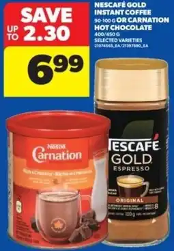 Real Canadian Superstore Nescafé gold instant coffee or carnation hot chocolate offer