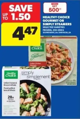 Real Canadian Superstore Healthy choice gourmet or simply steamers offer