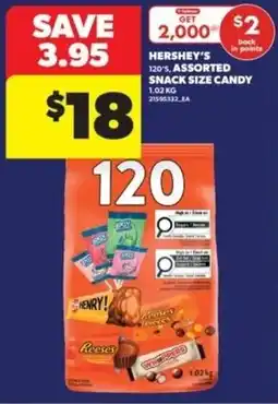 Real Canadian Superstore Hershey's assorted snack size candy offer