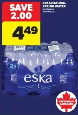 Real Canadian Superstore Eska natural spring water offer