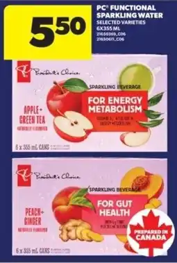 Real Canadian Superstore PC functional sparkling water offer