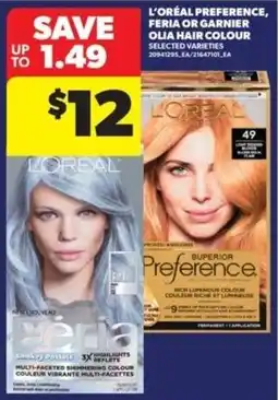 Real Canadian Superstore L'oréal preference, feria or garnier olia hair colour offer