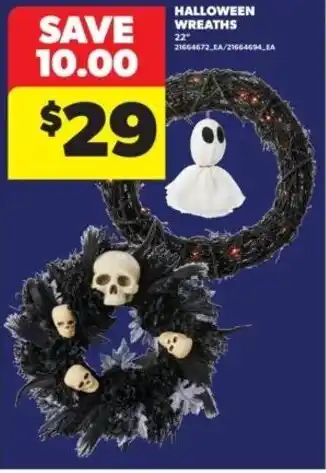 Real Canadian Superstore Halloween wreaths offer